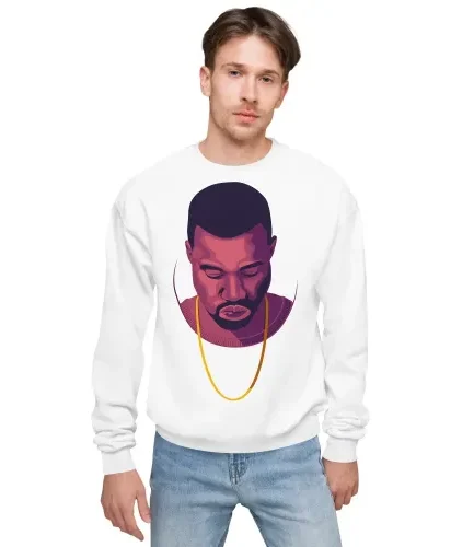 Kanye-Portrait-Unisex-Fleece-Sweatshirt